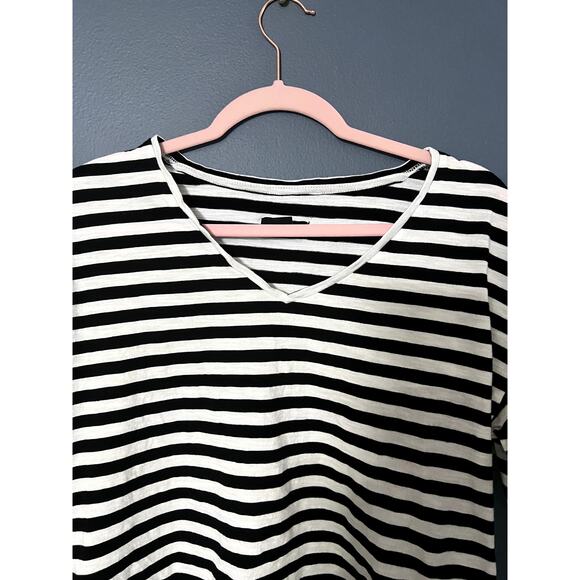 Jason Wu Black and White Striped T-shirt Size Small Very Stretchy Classic T - Picture 2 of 8